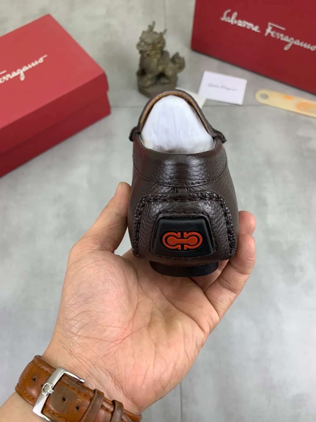 Men's Men's Shoes 💰P380💰【New Style】Water-dyed Pigli 🆘【Salvatore Ferragamo】Men's latest casual beanie shoes! Available at counters simultaneously! The fabric is made of specially imported original calfskin, and the interior is made of imported water-dyed pigskin. It is absolutely luxurious and leads the fashion trend. Matching code: 38-45 3️⃣colors available